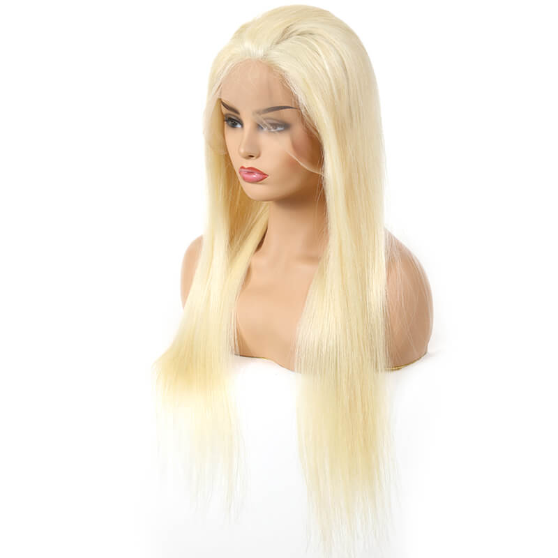 613 BlondeBrazilian 13x4 lace frontal wig's deal straight 150% density