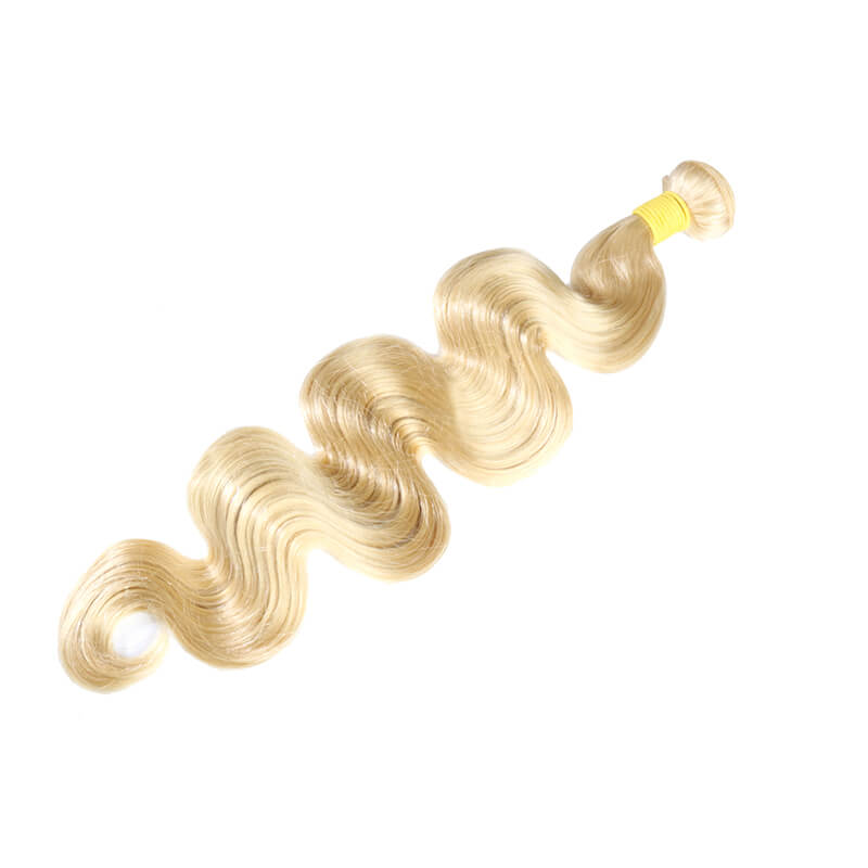 613 Blonde Brazilian virgin human hair extension body wave