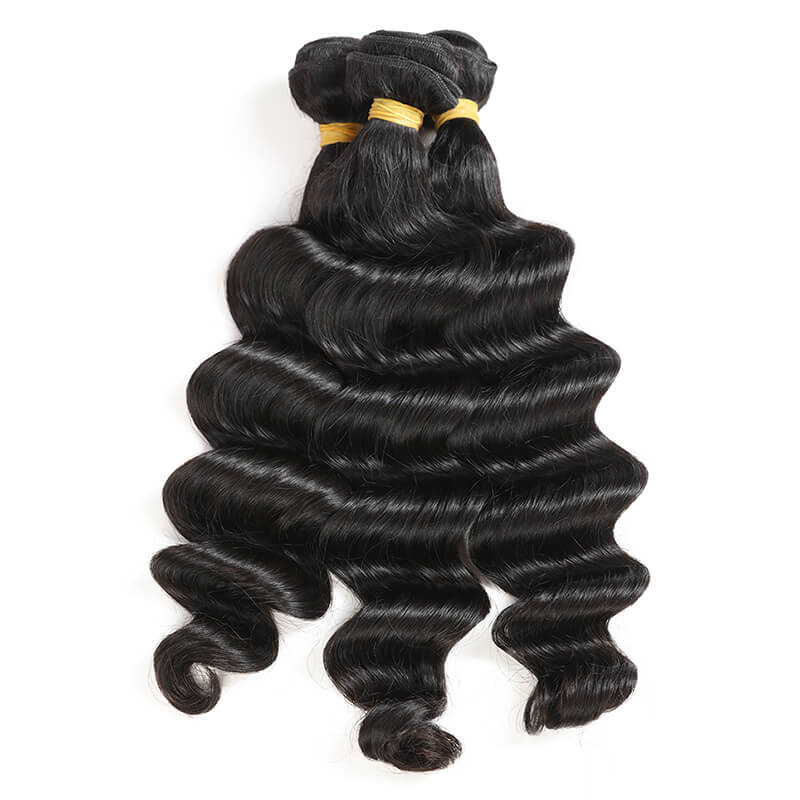 1/3PCS Indian Raw Human Hair Bundles Loose Deep