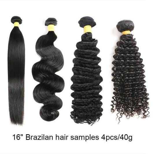 16 in Brazilian Human Hair Bundles 4pcs/40g per lot