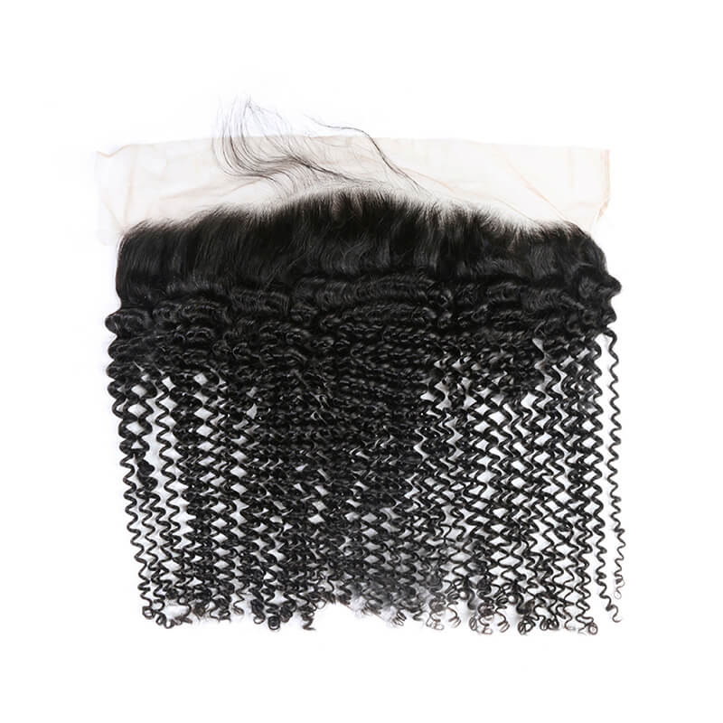 4Pcs Brazilian hair bundles with 13x4 transparent lace frontal deep curly
