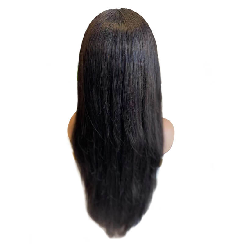 Custom Brazilian 13x4 transparent lace frontal wig straight