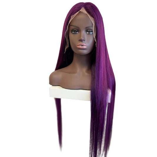 Brazilian Custom Purple 13x4 transparent lace frontal wig