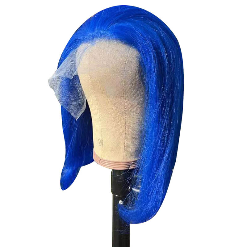 Customized Colored Brazilian Bob Style 13x4 Lace Frontal Wig