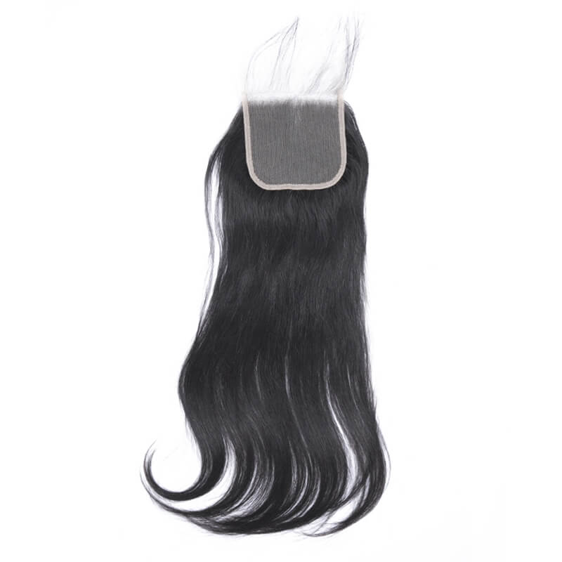 Brazilian Human Hair Bundles with 4x4 HD Lace Closure Straight