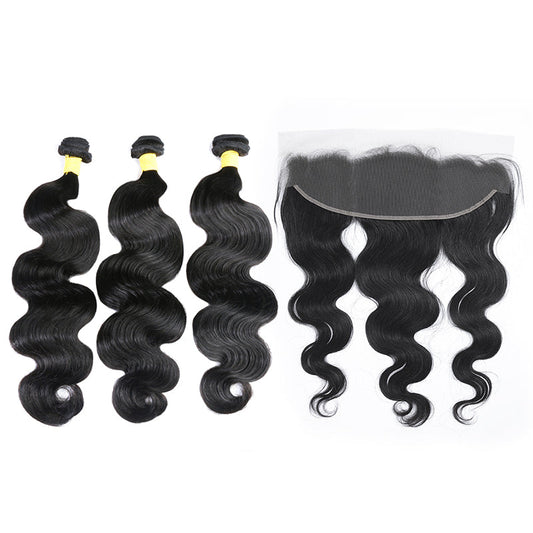 Brazilian Hair bundles with 13x4 HD Lace Frontal Body Wave 