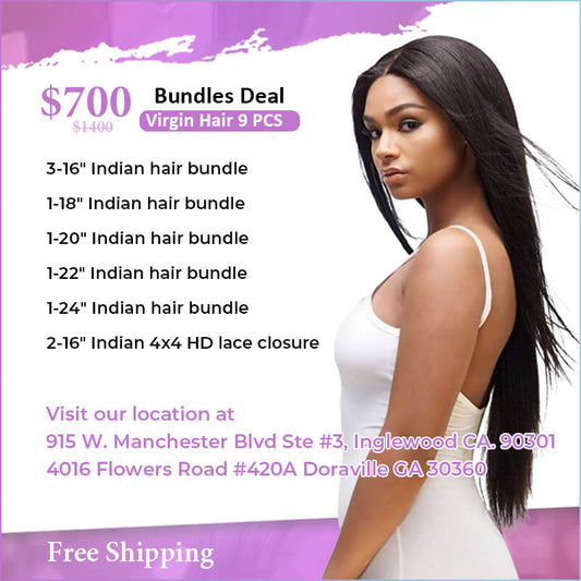 17 Pieces Brazilian Human Hair Bundles Deal $700