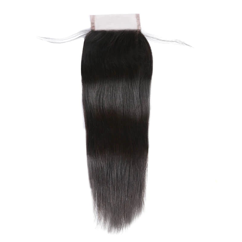 Brazilian 4x4 Transparent Lace Closure Straight Human Hair