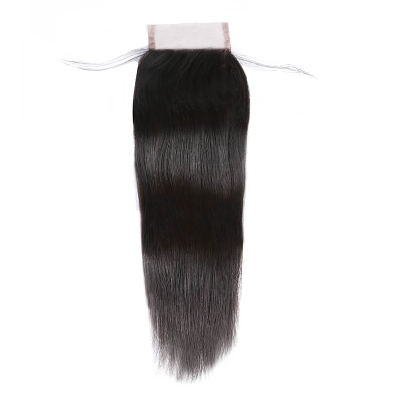 Indian 4x4 lace closure straight braid human hair