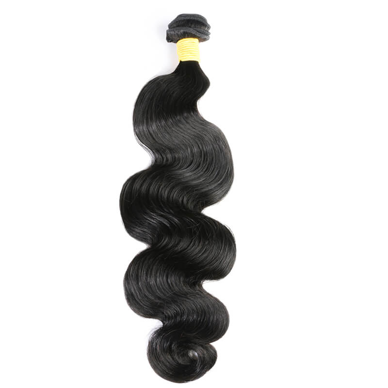 4Pcs Brazilian human hair bundles with 4x4 transparent lace closure body wave