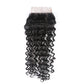 4Pcs Brazilian human hair bundles with 4x4 transparent lace closure deep wave